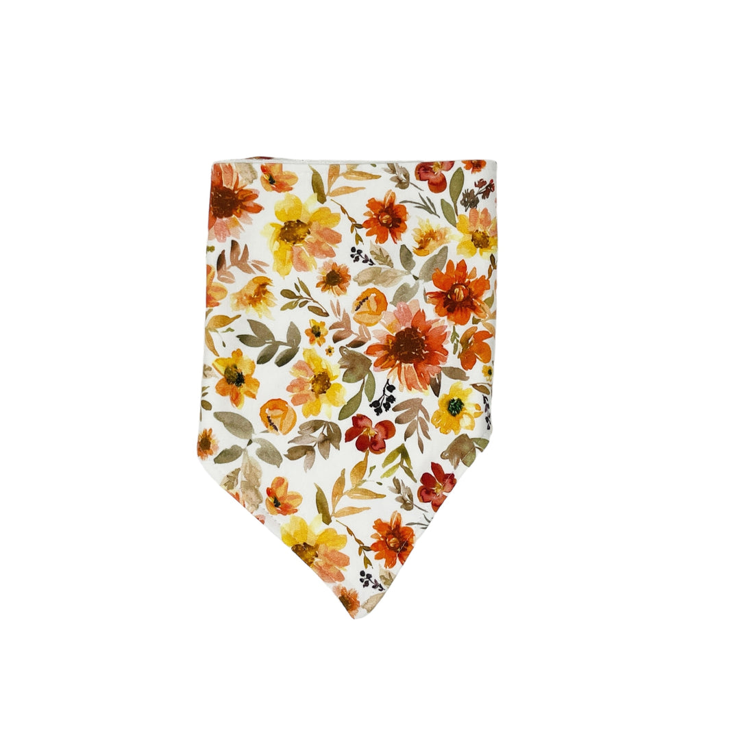 Fall Floral Sunflower Bandana Bib
