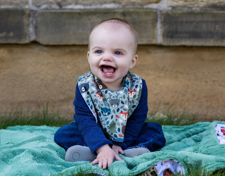 Woodland Animals Traditional Bib