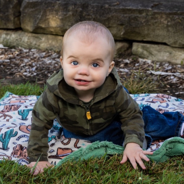 Cowboy Western Luxe Baby Blanket