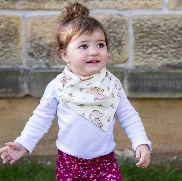 Pink Elephant Bandana Bib