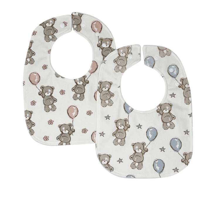 Teddy Bears with Balloons Traditional Bib