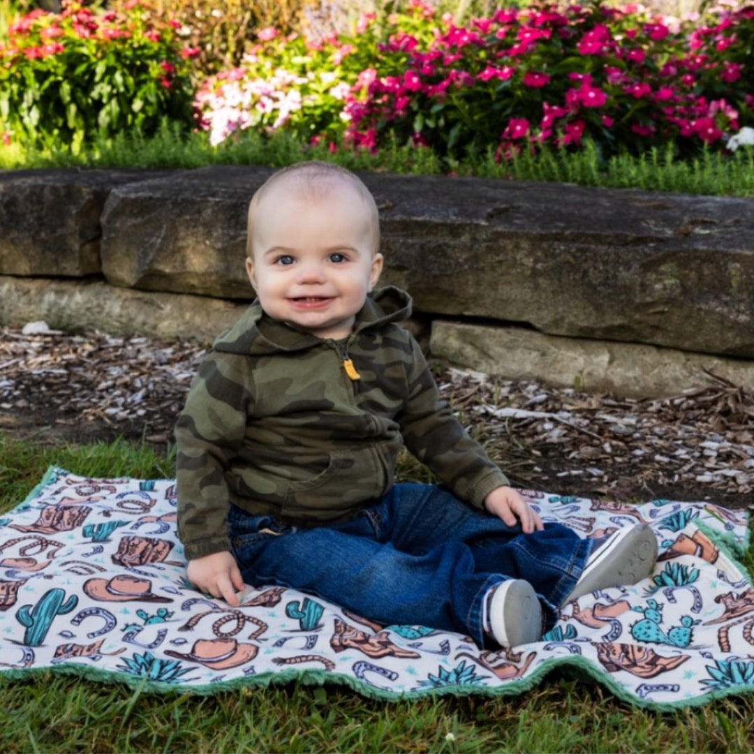 Cowboy Western Luxe Baby Blanket