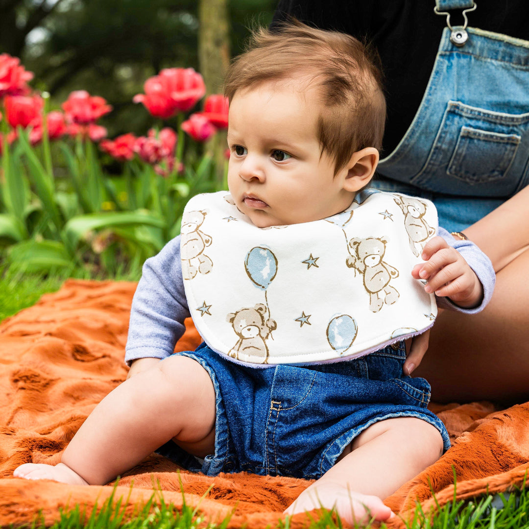 Teddy Bears with Balloons Traditional Bib