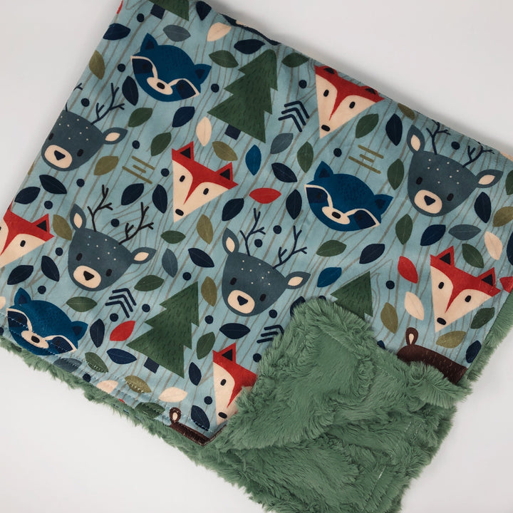 Woodland Animals Luxe Baby Blanket