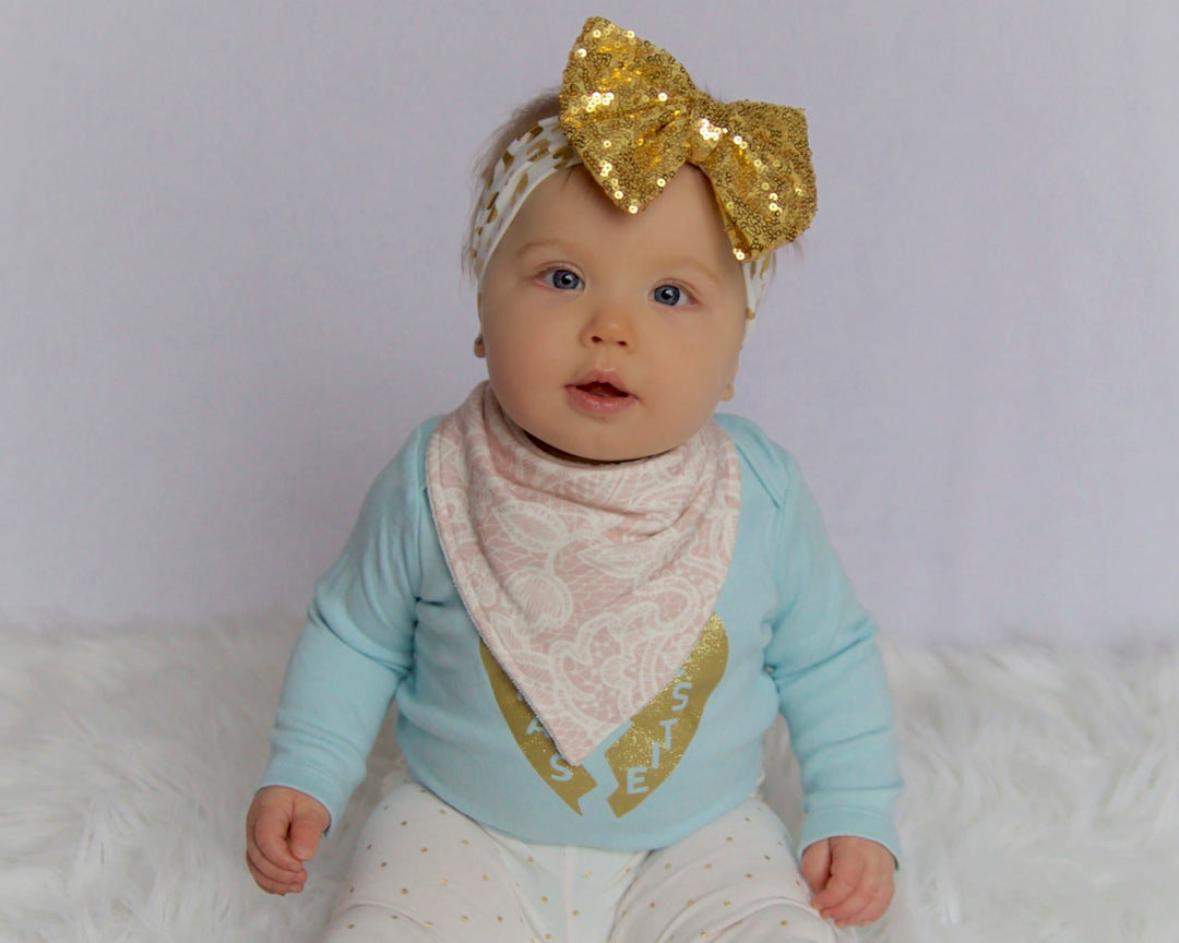 Vintage Lace Bandana Bib
